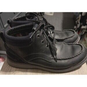 Clarks Mahale 15990 Men's Black Leather Lace Up Ankle Boots Comfort Size 9.5